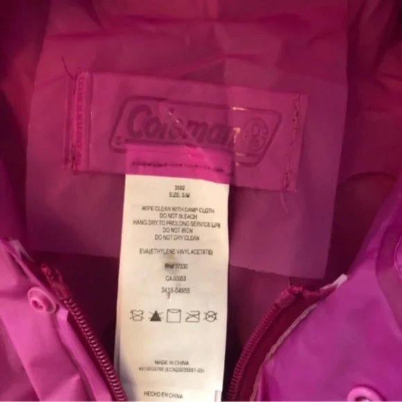 Pink Lightweight Coleman Rain Jacket - Picture 7 of 7